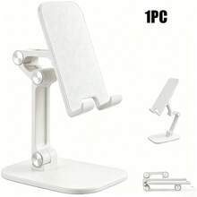 Portable Adjustable Desktop Phone Stand, Slouchy Bedside TV Watching Foldable Portable Tablet Live Streaming Support Stand, Home Decor, Office Desktop Accessory, Phone Accessory - A - View 3