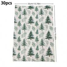 60/30/10 Sheets Mori Style Christmas Pine Tree Pattern Tissue Paper, 20*14 Inch Gift Wrapping Paper, Suitable For Christmas Decoration, Wedding, Thanksgiving, Birthday Gift Wrapping, Bouquet Wrapping, Gift Bag Filler And Party Gifts - Multicolor - View 15