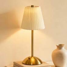 Cordless Rechargeable Table Lamp, 3 Color Touch Light, Bronze, Gift | Battery Powered Decorative Lamp Beige Fabric Lampshade Suitable For Bedroom Kitchen Living Room Office Nursery Bathroom Dorm - Various - View 9