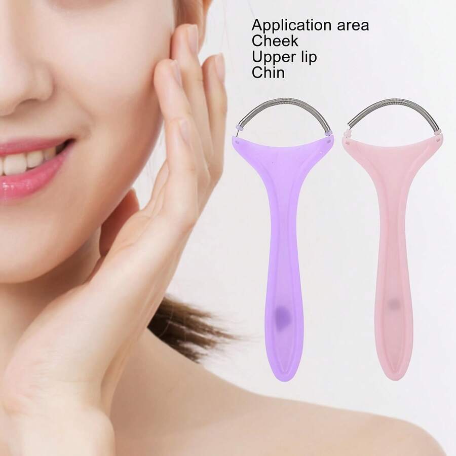 Manual Portable Spring Facial Hair Removal Tool - Easily Remove Lip Hair And Facial Hair - Lip Hair, Mustache And Peach Fuzz Removal Tool - Suitable For Forehead, Chin And Cheeks, Personal Care Product - Remove Women's Lip Hair And Facial Hair Removal Tool. - Multicolor - View 1