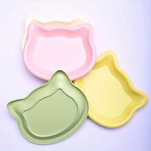 1/4 Packs - Colorful Plastic Cat Bowl, Cartoon Cat Shape, Protects Cat's Whiskers, Prevents Black Chin, Also Suitable For Small Dogs - Can Hold Dry/Wet Food And Water - Easy To Clean, Can Hold Dry Food, Snacks, And Canned Wet Food - 300ml - View 5
