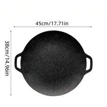 360° 均匀加热，易清洁设计，露营、野餐和家庭烧烤的最佳选择，适用于电磁炉和燃气灶，厚不粘涂层，热量分布均匀，适合家庭和户外烧烤，韩式烧烤盘 - 健康烧烤的理想选择 - 黑色 - 查看 19