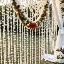 10pcs White Shiny Bead Garland Christmas Decoration, 10m Total Length, Create Atmosphere, Multi-Functional Hanging, Suitable For Windowsill, Porch, Living Room And Other Home Decor - White - View 9