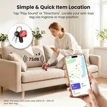 RSH Thiết bị chống thất lạc sạc USB, theo dõi thời gian thực, định vị, báo động chống thất lạc, thẻ thông minh định vị điện thoại di động, ví, chó, mèo, chìa khóa thú cưng, thiết bị tìm kiếm (chỉ tương thích với iOS) - Nhiều màu - Xem 4