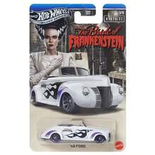 1:64 Diecast Model Car, Mattel Hot Wheels GDG83 Universal Monsters Series,  , Cockney Cab II, Rip Rod, Mummy, Wolf Man, Chevy Panel, Dracula, Collectible Gift Toy - Multicolor - View 6