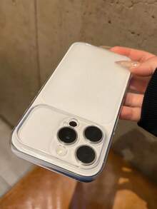 Minimalistiskt transparent glansigt mobilskal med kameraskydd, kompatibelt med 17 ProMax, 17Pro, 17, 16 ProMax, 15, 14, 13 Pro Max, matt transparent baksida - Genomskinlig - Visa 7