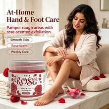Rose Scented Hand & Foot Exfoliating Wax, Gentle Skincare Product, Removes Dead Skin Cells, Effectively Softens Rough & Dry Skin, Nourishes Rough Cuticles, Leaves Hands & Feet Smooth & Comfortable, Suitable For Daily Home Beauty Care - View 6