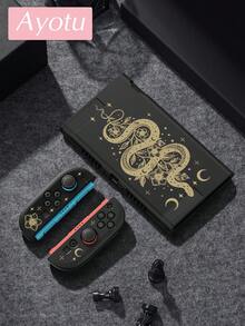 Ayotu بطانية حماية Switch بنمط الثعبان والنجمة والزهرة، متوافق مع Switch 2 الجديد (2025)/Switch NS/Switch OLED، يمكن استخدامه على محطة الإرساء دون إزالة بطانية الحماية، بطانية حماية عالمي لوحدة التحكم بالألعاب، اكسسوارات ألعاب Switch، مضاد للسقوط ومضاد للخدش، هدية الربيع الرومانسية/العودة إلى المدرسة/هدية عيد الحب - مشاهدة 9