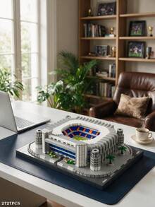 2342pcs Allianz Arena Miniature Building Blocks, Famous Stadium Puzzle Blocks, Football Fan Collectible Desktop Decor, Sports Enthusiast Holiday Assembly Gift, Football Landmark Building Model Kit - Multicolor - View 15