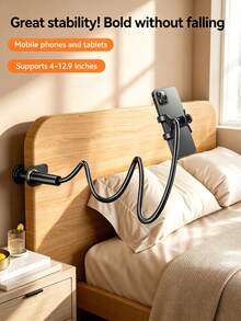 Adjustable Gooseneck Phone Holder Clip Mount, 360° Rotating Flexible Slouchy Phone Stand, Suitable For Sofa Headboard, Hands-Free Movie Watching, Reading, Live Streaming, Compatible With Smartphones - Multicolor - View 4