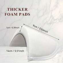 1/3 Pairs Shoulder Pads, 0.59 Inch Thick Breathable Foam Pads, Unisex Shoulder Enhancer, High-Low Shoulder Suit Jacket T-Shirt Back To School Gift - Multicolor - View 4