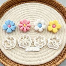 5Pcs Boho Flower Polymer Clay Cutters Set Multi Style Daisy Floral Clay Molds DIY Handmade Earring Pendant Jewelry Craft Supplies - 5pcs - View 2