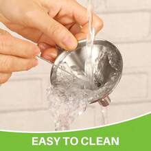 3‑Piece Stainless‑Steel Kitchen Funnel Set With Handle And 2 Cleaning Brushes, Stackable Design, Suitable For Transferring Liquids, Cooking Oils And Powders, Sizes 4 Cm, 5.5 Cm, 6.5 Cm - View 4