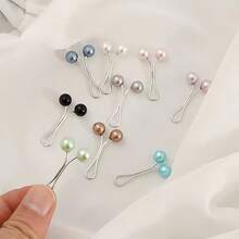 4/9Pcs U-Shaped Fixing Clips, Muslim Hijab Clips, Islamic Headscarf Accessories, Veil Decoration And Scarf Fixing Buckles - Multicolor - View 11