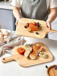 1pc Cutting Board, Chopping Board, Kitchen Cutting Board, Restaurant Cutting Board, Food Cutting Board, Meat Cutting Board, Fruit Cutting Board, Home Cutting Board, Can Be Used As Pizza Board, Cheese Board, Board, Bread And Cookie Board - Beige - View 10