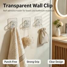 1/6pcs Transparent Fridge Clip, Creative Food Bag Sealing Clips, Practical Memo Note Holder For Students, Multi-Function Clip To Secure Office Documents, Bills And Receipts, Household & School Stationery Accessory For Daily Neat Organizing Use - Clear - View 2