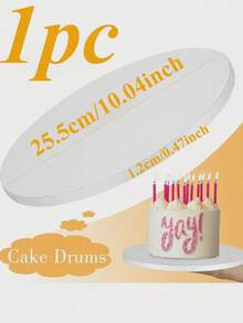 1/2/3/4 Pcs White/Gold 8/10/12 Inch Round Cake Boards, Cake Base, Base, Perfect For Baking DIY Cakes And Pastries, Home Kitchen Baking Accessories - Multicolor - View 14