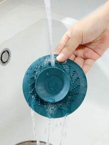 1/3pcs 2-In-1 Silicone Drain Stopper With Filter - Hair Catcher For Bathroom, Bathtub, Sink - Kitchen, Bathroom, Laundry Floor, Spa, Filter, Home Accessories Anti-Slip Cover - Multicolor - View 9