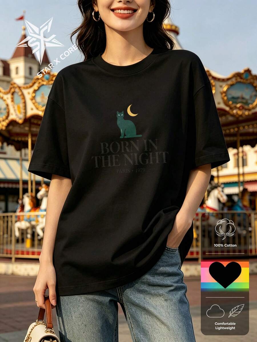 Women T-Shirts - 黑色 - 查看 1