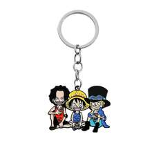 1 buah Gantungan Kunci Enamel Logam Monkey D Luffy Poster Buronan Logo Thousand Sunny Gantungan Kunci Anime Liontin Ransel Hadiah Cosplay untuk Penggemar - MultiWarna - View 19
