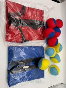 12pcs Sticky Ball Vest Game Set, Includes 10 Sticky Balls And Interactive Vests, Outdoor Throw And Catch Game, Team Building Party Activity, Portable Sports Set Gift - Multicolor - View 9