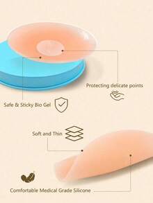 10/6/2pcs/Pack Silicone Invisible Nipple Covers, Waterproof Ultra-Thin Anti-Chafing - Multicolor - View 4