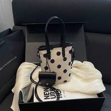 Shoulder Handbag Polka Dot Decor Commuter Personalized Coin Purse Birthday Gift Graduation Season Commuter Bag - Multicolor - View 11