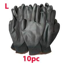 10pcs PU Coated Work Gloves, For Construction, Woodworking, Gardening, Industrial Protective Gloves, Anti-Slip, , Reinforced Grip, Suitable For Lawn Care And Outdoor Use, Hand Protection - Multicolor - View 9