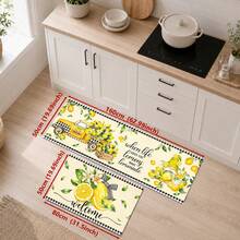 1/2pcs Lemon Pattern, Vintage Diatomaceous Earth Mat, Super Absorbent, Non-Slip, Perfect For Bathroom, Kitchen And Dining Room, Quick Dry, Machine Washable, Perfect Gift For Home Decor And Bathroom Mat - Multicolor - View 12
