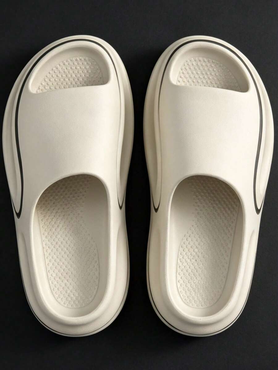 Fashionable Multi-Functional Spring/Summer Unisex Sandals, Comfortable To Wear, Suitable For Long-Term Use Without Causing Foot Fatigue, Quiet And Durable Sole, Essential For Home, Hotel Or Office - White - View 1