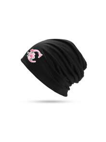 1pc Unisex 26 Letters Slouchy Beanie Hat,Black Soft Knit Stacked Hat,Casual Slouch Skull Cap,Spring/Fall Daily Wear For Outdoor Street Sport - Multicolor - View 9