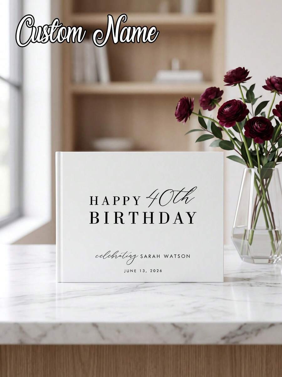 1件客製化生日賓客簽名簿,簡約風格生日派對留言本,個性化獨家客製生日相簿,極簡婚禮賓客簽到簿,客製化婚禮賓客簽名簿,賓客簿,婚禮相簿,訂婚週年禮物,紀念品,適用於婚禮、求婚、新娘裝飾、婚禮季節,婚禮留言冊,客製化精裝婚禮留言冊,婚禮相簿,婚禮週年相簿,優雅橄欖綠相簿,適用於婚禮與特殊活動留言冊,可客製新郎新娘姓名與日期 - 彩色 - 查看 1
