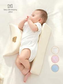 1pc Baby Side Sleeping Pillow, Newborn Side-Lying Support Pillow, Anti-Spit-Up Anti-Roll Backrest Positioning Pillow - Multicolor - View 2