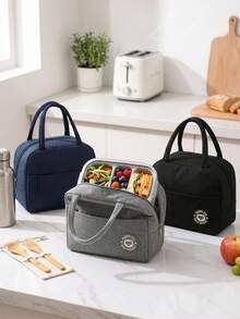 3pcs Lunch Bag With Handle - Waterproof And Portable, Suitable For School And Office, Portable Lunch Box Bag, Lunch Bag For Work And School, Wedding, Picnic And Beach, Keeps Food Fresh And Delicious - Multicolor - View 9