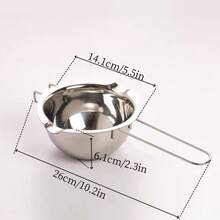 Chocolate Melting Pot; Stainless Steel Small Household Double-Layer Bain-Marie Heating Process; DIY Baking Tool; Making Chocolate Desserts And Dipping Sauces; Candy Handmade Home Afternoon; Creative Cooking; Practical Kitchen Essentials - Silver - View 14