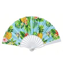 1pc Foldable Handheld Fan, Fruit Series Handheld Folding Fan, With Multiple Fruit Pattern Designs, Each Fan Face Color, Pattern And Position Slightly Different, Randomly Sent - Multicolor - View 13