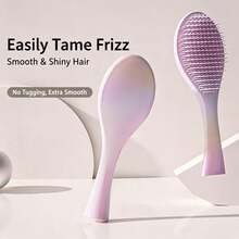 1pc Wet & Dry Anti-Tangle Hair Brush With Scalp Massage Function, Gentle Detangling And Styling Tool For Curly, Straight, Thick And Fine Hair | Portable, Suitable For Daily And Travel Use, Makes Hair Smooth And Shiny, Perfect Gift For Christmas And Halloween - / - View 2