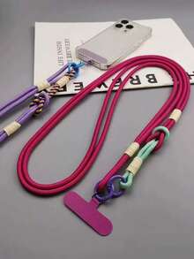 1pc Outdoor Phone Lanyard, Adjustable & Detachable, Long & Short Dual-Use Phone Wrist Strap, Universal Short Phone Lanyard, Suitable For Outdoor Phone Carrying & Decoration - Multicolor - View 4