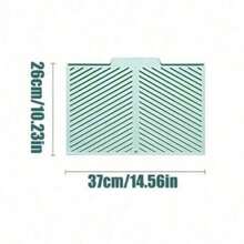 1pc Silicone Drainage Mat, Sloped Bowl/Cup Tray Pad, Bathroom Drainage Filter Mat, Non-Slip Kitchen Table Mat, Placemat/Coaster, Kitchen Supplies, Heat Resistant, Sink Side Non-Slip Kitchen Mat, Home Kitchen Decor - Mint Green - View 10