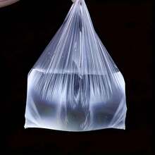 100pcs/50pcs Thickened Large Black Trash Bags, Kitchen Garbage Bags, Vegetable Bags, Large Size Trash Bags, Suitable For Paper, Plastic, Bottles, Newspapers, Lawn, With Handle T-Shirt Bags, Large Capacity Plastic Bags - Tank Top Style - View 9