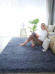 Living Room Rug Soft Fluffy Plush Carpet Bedroom Large Size Plush Rug Non-Slip High Pile Modern Indoor Carpet - Upgrade D35 Gray Long Hair - View 12