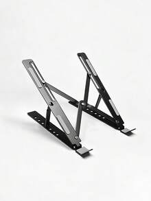 N8 N3 Aluminum Alloy Adjustable Portable Laptop Stand, More Stable Heat Dissipation Foldable Laptop Stand, Aluminum Alloy Computer Stand, Laptop Dual-Layer Stand, N8 Foldable Portable Business Height Adjustable Heat Dissipation Base, Stable Support, Strong Load-Bearing Structure, Dual Triangle Design, Stable Center Of Gravity Without Wobbling - View 11