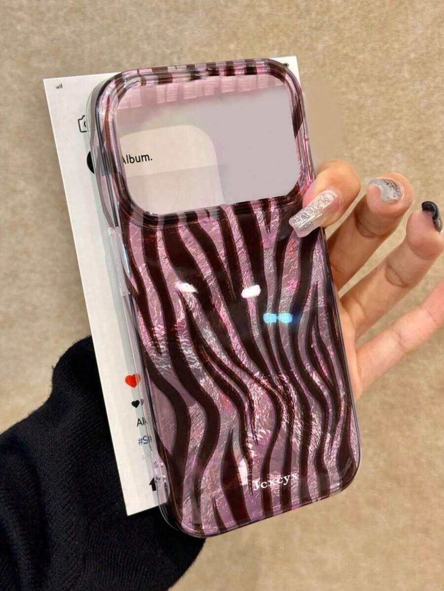 奢華豹紋 4 色拼接波浪斑馬條紋手機殼，適用於 iPhone 18 Pro Max 18 Pro 17 Pro Max 17 Pro 17 Air 17 12 13 14 15 16 Pro Max 14 Plus 15 Plus 16 Plus 11 17 16 15 14 13 12，亮面保護殼