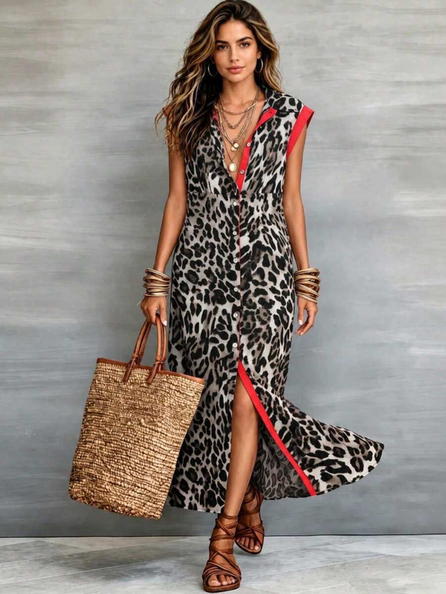 HUTENER Women's Long Dress, Spring/Summer Women's Clothing, Perfect Choice For Daily Outings And Commuting Elegant Vacation