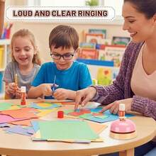 2pcs/Set Handheld Bell Metal Classroom Buzzer, Board Game Accessory Microphone Prop, Small Office Desk Service Bell Buzzer, Suitable For Front Desk Reception Counter Dinner Bar Hotel Classroom Games (Random Color) - A - View 8