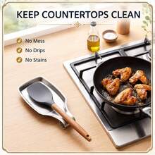 1/2pcs Kitchen Spoon Holder, Spoon Rest, Elegant Cooking Utensil Rack, Heat-Resistant Countertop Utensil Holder, Dishwasher , Perfect Gift For Wedding, Housewarming, Valentine's Day - Silver - View 3