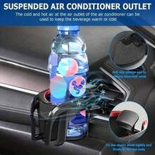 1pc Car Cup Holder, Air Vent Mounted Multi-Function Beverage Cup Bracket, Portable Phone Stand - One Size Fits All - View 13