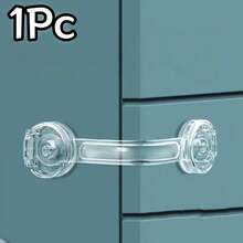 1Pc/3/5/7/9/11Pcs Transparent Long Lock - No Drilling Adjustable Drawer, Cabinet And Refrigerator Door Lock, Anti-Theft, Multi-Angle Flexible Design, Suitable For Various Home Scenarios - Transparent - View 19