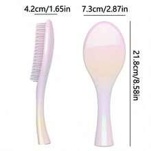1pc Wet & Dry Anti-Tangle Hair Brush With Scalp Massage Function, Gentle Detangling Tool For Curly, Straight, Thick And Fine Hair, Styling Tool | Portable, Suitable For Daily And Travel Use, Makes Hair Smooth And Shiny, Best Gift For Christmas And Halloween - / - View 5