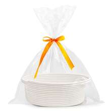 1 Peça Cesta de Presente Trançada com Bolsa e Fita, Adequada para Mãe, Chá de Bebê, Aniversário e Sorteio, Pode Ser Usada para Armazenar Brinquedos de Cachorro ou como Cesta de Armazenamento de Corda na Prateleira, Múltiplas Cores Disponíveis - Multicolorido - Visão 1